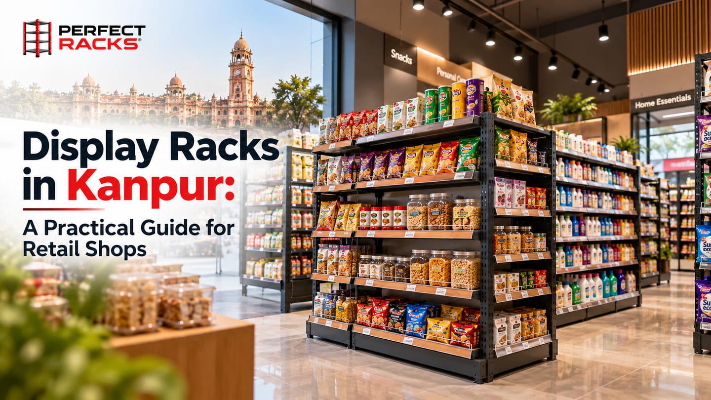 Display racks in Kanpur retail shop